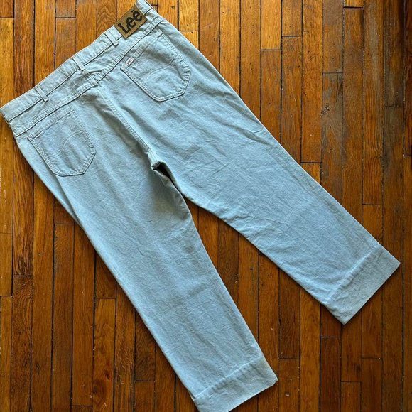 Vintage 80s LEE Union Made in‎ USA Men's Light Blue Denim Straight Leg Jeans - Picture 7 of 8